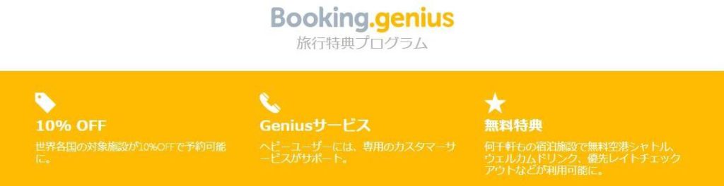 Booking.comジーニアス会員