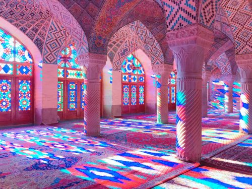 イラン ピンクモスク Nasir ol Molk Mosque