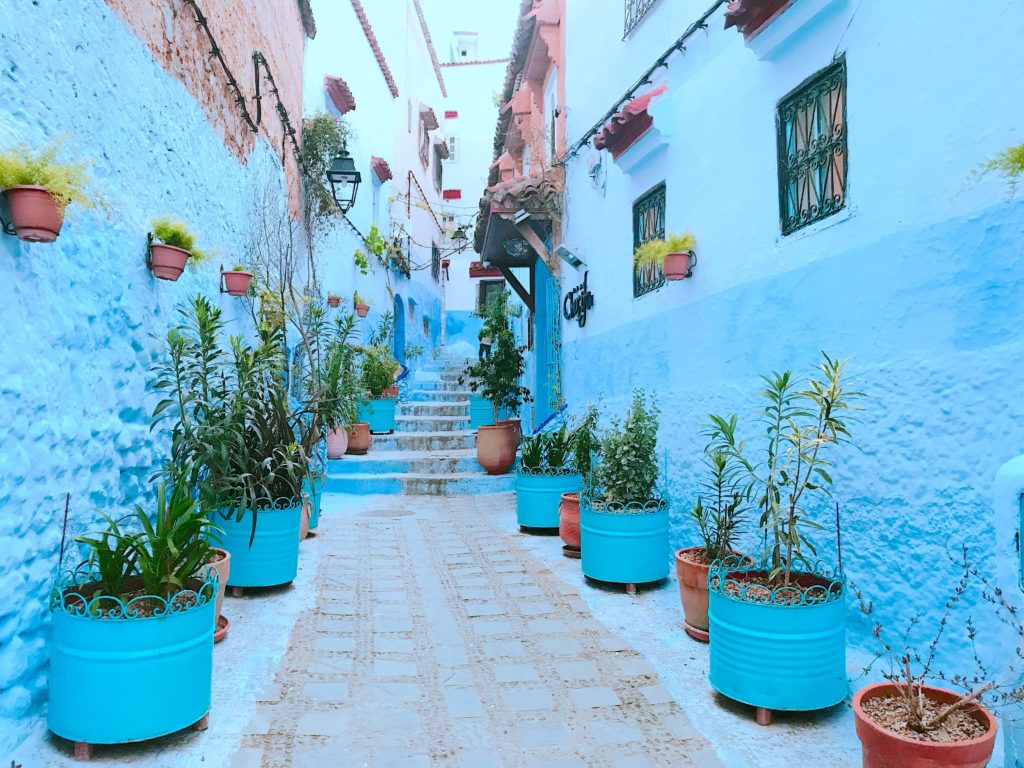 モロッコ シャウエン 青い街