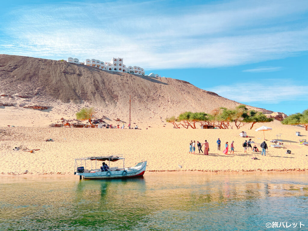 ヌビア村 ナイル川のビーチ Nubian Village
